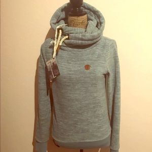 Naketano Blue Melange Fleece Hoodie size S